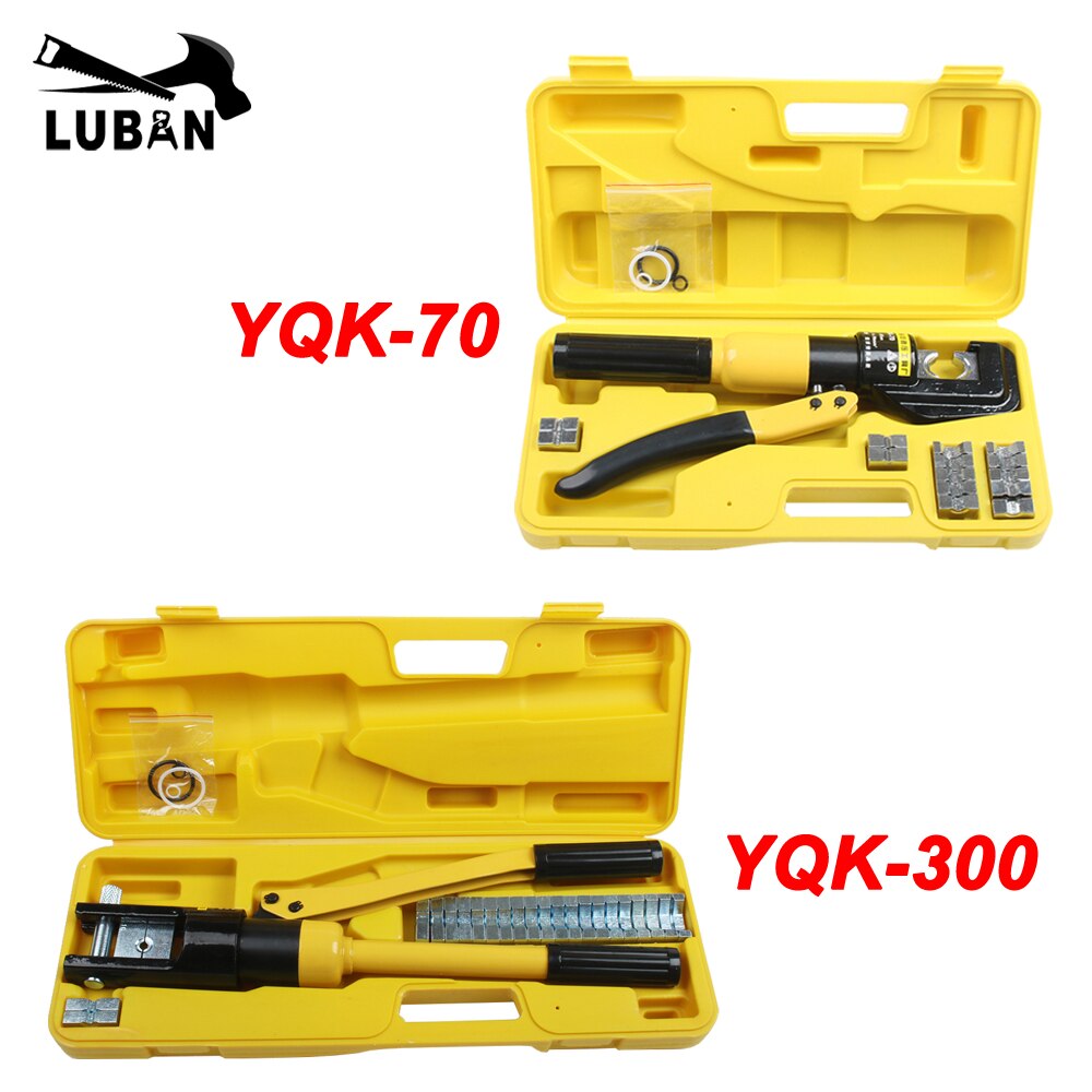 YQK-300 YQK-70 4-70mm 10-300mm Crimping Range Home Hydraulic DIY Tools 12T Pressure Cable Lug Press Cable Terminal with jaws