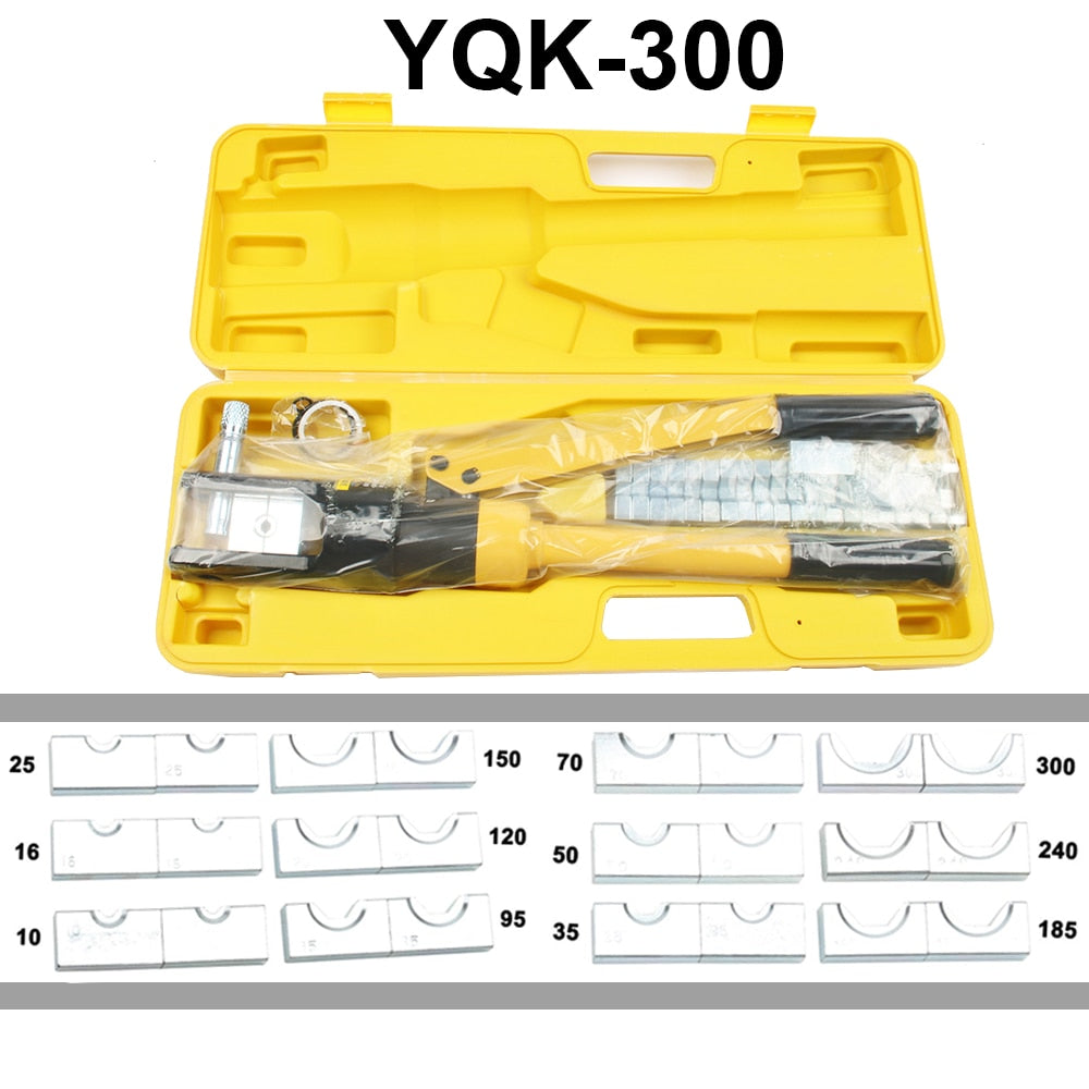 YQK-300 YQK-70 4-70mm 10-300mm Crimping Range Home Hydraulic DIY Tools 12T Pressure Cable Lug Press Cable Terminal with jaws